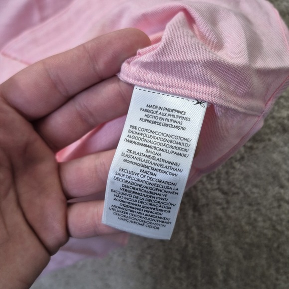 Polo Ralph Lauren Stretch Oxford Shirt Pink Mens XL Slim Button Down Academia - Picture 8 of 15